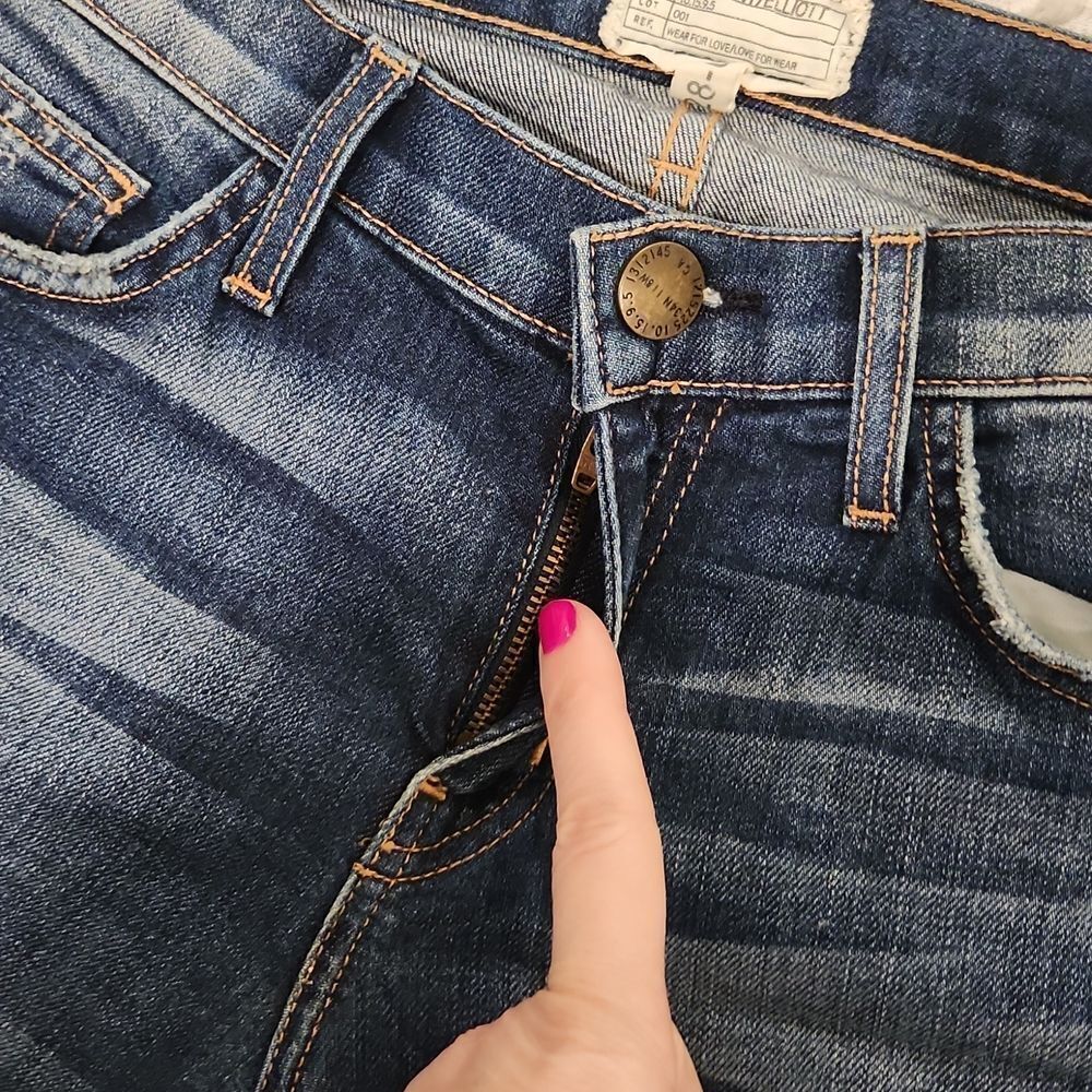 Medium wash current elliott "the Stiletto Bennett destroy" skinny jeans size 28! - Picture 5 of 10